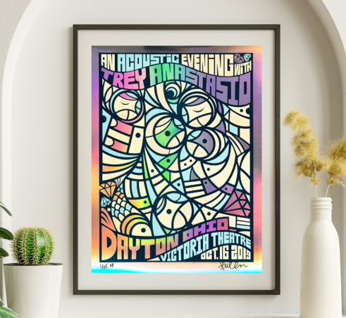 Trey Anastasio - Victoria Theater Dayton OH October 16 2019 FOIL - Live Concert Poster Wall Art Print - 200038