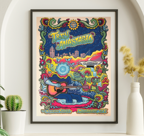 Trey Anastasio - Riverside Theater Milwaukee WI October 18 2019 - Live Concert Poster Wall Art Print - 200021