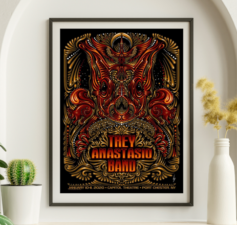 Trey Anastasio - Capital Theater Portchester NY January 10 2020 - Live Concert Poster Wall Art Print - 200035