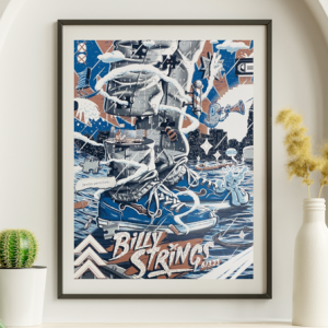 Billy Strings - Jacobs Pavilion Cleveland OH, June 13, 2023 - Live Concert Poster Wall Art Print - 112006