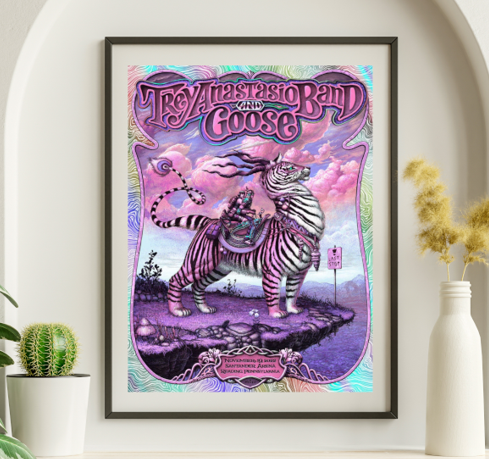 Trey Anastasio - Santander Arena Reading PA November 29 2022 FOIL 2 - Live Concert Poster Wall Art Print - 200008