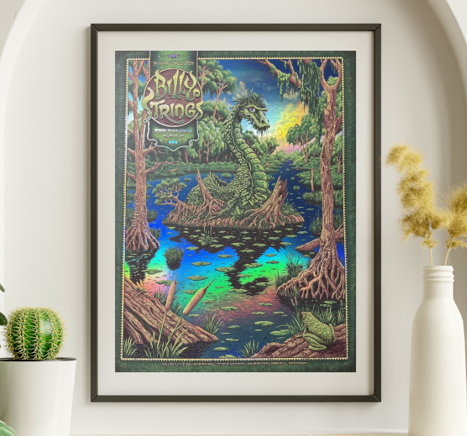 Billy Strings - State Farm Arena Atlanta GA, February 21, 2025 FOIL - Live Concert Poster Wall Art Print - 112008