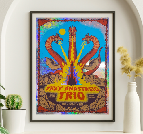 Trey Anastasio - Mission Ballroom Denver CO June 9 2023 FOIL 1 - Live Concert Poster Wall Art Print - 200063