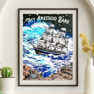 Trey Anastasio - Pier Six Pavilion Baltimore Maryland July 6 2023 - Live Concert Poster Wall Art Print - 200066