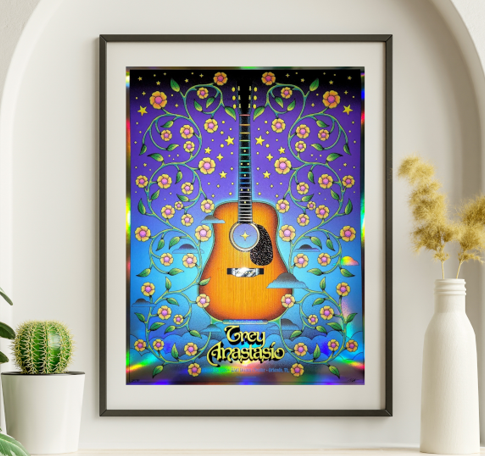 Trey Anastasio - Disney Theater Orlando FL March 26 2025 FOIL - Live Concert Poster Wall Art Print - 200005