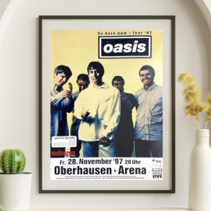 Oasis - Oberhausen Arena November 28 1997 - Live Concert Poster Wall Art Print - 230001