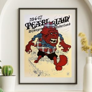 Pearl Jam - Nigmegen Netherlands June 28 2007 - Live Concert Poster Wall Art Print - 170003