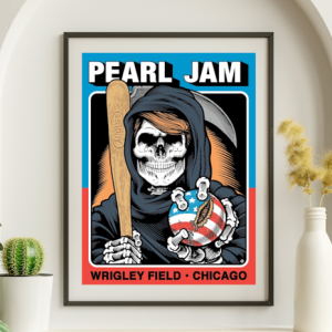 Pearl Jam - Wrigley Field Chicago IL August 22 2016 - Live Concert Poster Wall Art Print - 170016