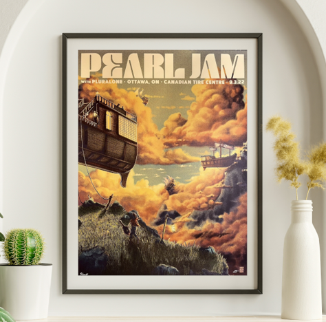 Pearl Jam - Canadian Tire Centre Ottawa CA September 3 3022 - Live Concert Poster Wall Art Print - 170019