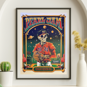 Pearl Jam - Fenway Park Boston MA September 15 2024 ALTERNATE 2 - Live Concert Poster Wall Art Print - 170025
