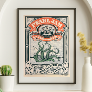 Pearl Jam - Fenway Park Boston MA September 15 2024 - ALTERNATE 3 - Live Concert Poster Wall Art Print - 170026