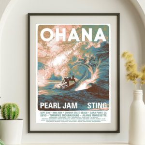 Pearl Jam - Doheney State Beach Dana Point CA September 27 2024 - Live Concert Poster Wall Art Print - 170028