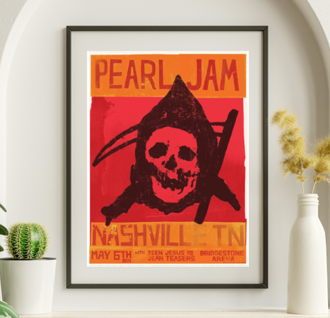 Pearl Jam - Bridgestone Arena Nashville TN May 6 2025 - Live Concert Poster Wall Art Print - 170029