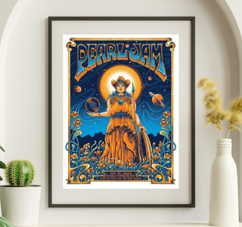 Pearl Jam - Bridgestone Arena Nashville TN May 8 2025 - Live Concert Poster Wall Art Print - 170030