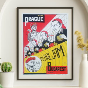 Pearl Jam - Budapest Hungary November 15 1996 - Live Concert Poster Wall Art Print - 170034