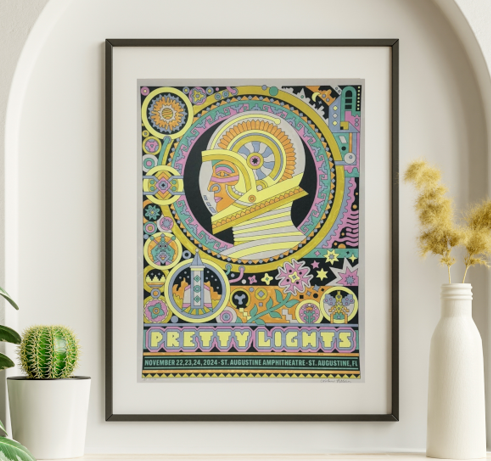 Pretty Lights - St. Augustine Amphitheater, St. Augustine FL November 22 2024 - Live Concert Poster Wall Art Print - 173002