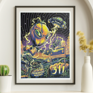 311 - Fivepoint Amphitheater Irvine CA, October 15, 2021 - Live Concert Poster Wall Art Print - 102004