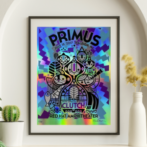 Primus - Red Hat Amphitheater Raleigh NC July 18 2017 NOT FOIL - Live Concert Poster Wall Art Print - 174004