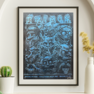 Primus - Brooklyn Steel, Brooklyn NY October 31 2017 - BLUE VARIANT - Live Concert Poster Wall Art Print - 174005