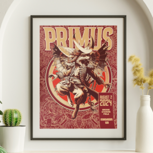 Primus - Breese Stevens Field Madison WI August 2 2024 - Live Concert Poster Wall Art Print - 174012