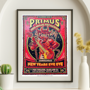 Primus - Fox Theater Oakland CA December 30 2024 - Live Concert Poster Wall Art Print - 174014