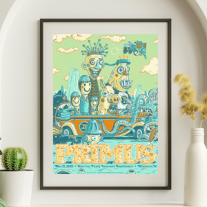 Primus - American family Insurance Amphitheater Milwaukee WI May 31 2025 - Live Concert Poster Wall Art Print - 174023