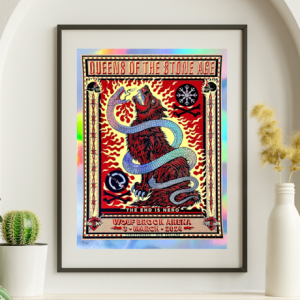 Queens of the Stone Age - Wolf Brook Arena Christchurch NZ March 3 2024 NOT FOIL - Live Concert Poster Wall Art Print - 177006