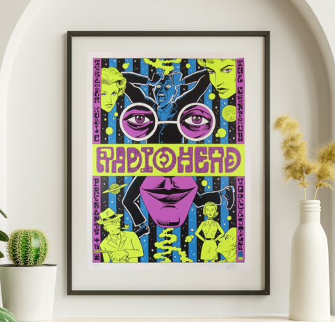 Radiohead - The Centrum Worchester MA April 15 1998 - Live Concert Poster Wall Art Print - 178001