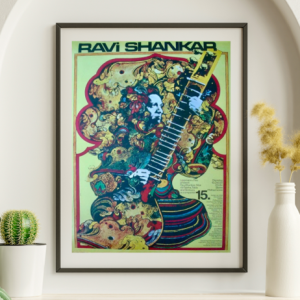 Ravi Shankar - Berlin Germany October 15 1986 - Live Concert Poster Wall Art Print - 180001