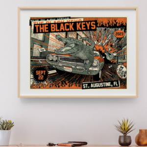 Black Keys - St Augustine FL, September 22, 2023 - Live Concert Poster Wall Art Print - 116004