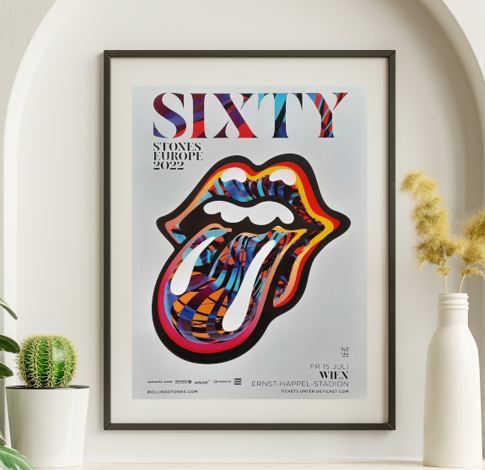 Rolling Stones - Earnst Happel Stadium Vienna Austria July 15 2022 - Live Concert Poster Wall Art Print - 183001