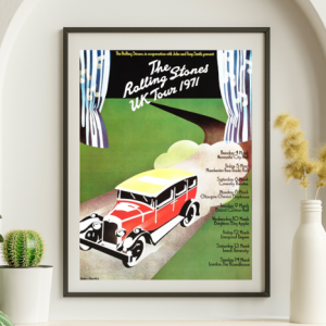 Rolling Stones - UK Tour 1971 - Live Concert Poster Wall Art Print - 183004