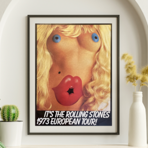 Rolling Stones - European Tour 1973 - Live Concert Poster Wall Art Print - 183005