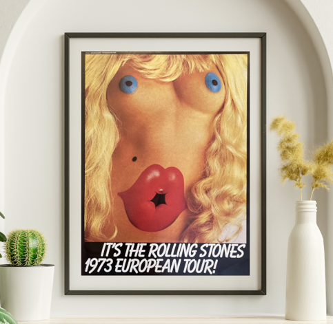 Rolling Stones - European Tour 1973 - Live Concert Poster Wall Art Print - 183005