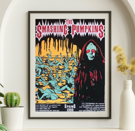 Smashing Pumpkins - Spring Tour 1999 - Live Concert Poster Wall Art Print - 187004
