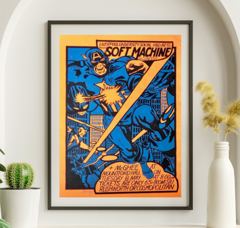 Soft Machine - Mountford Hall Liverpool May 8 1973 - Live Concert Poster Wall Art Print - 188001