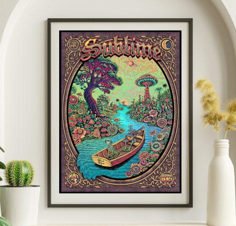 Sublime - Redondo Beach CA May 3 2025 - Live Concert Poster Wall Art Print - 191001