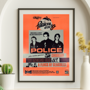 The Police - Montreal Quebec August 2 1982 - Live Concert Poster Wall Art Print - 222002