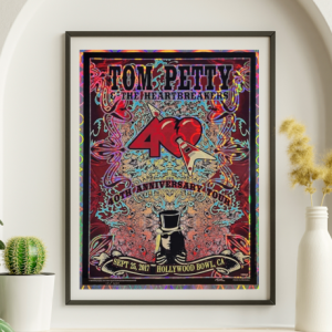 Tom Petty - Hollywood Bowl CA September 25 2017 NOT FOIL - Live Concert Poster Wall Art Print - 197001