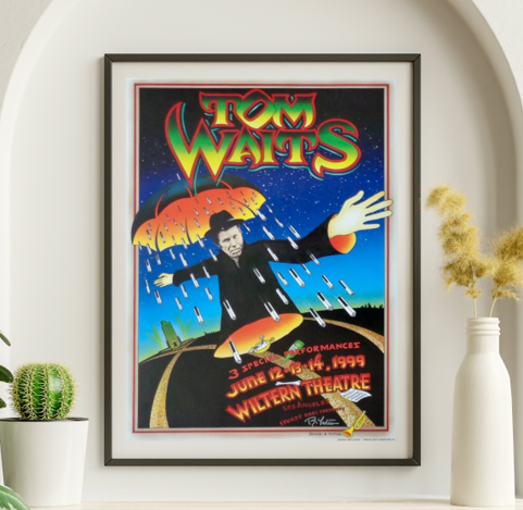 Tom Waits - The Wiltern Los Angles CA June 12 1999 - Live Concert Poster Wall Art Print - 233001