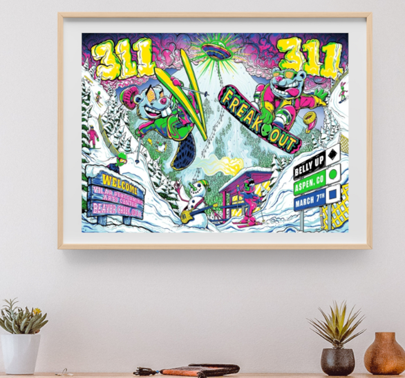 311 - Vilar Performing Arts Center Beaver Creek CO, March 6, 2022 FULLSHEET - Live Concert Poster Wall Art Print - 102018