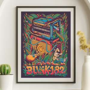 Blink-182 - Spark Arena Auckland NZ, March 2, 2024 - Live Concert Poster Wall Art Print - 118005