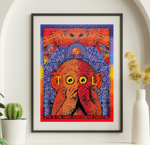 Tool - Punta Cana Dominican Republic March 7 2025 - Live Concert Poster Wall Art Print - 198015