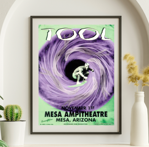 Tool - Mesa Amphitheater Mesa AZ November 1 1996 - Live Concert Poster Wall Art Print - 198016