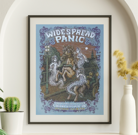 Widespread Panic - North Charleston Coliseum, Charleston SC October 24 2008 - Live Concert Poster Wall Art Print - 207001