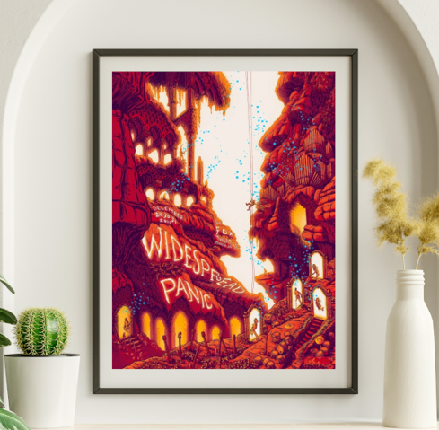 Widespread Panic - Fox Theater Atlanta GA December 29 2017 - Live Concert Poster Wall Art Print - 207010