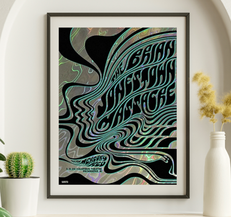 Brian Jonestown Massacre - Columbus Theater Providence RI, March 31, 2022 NOT FOIL - Live Concert Poster Wall Art Print - 119001