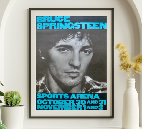 Bruce Springsteen - LA Sports Arena Los Angeles CA, October 30, 1980- Live Concert Poster Wall Art Print - 120001