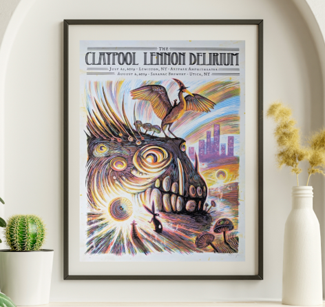 Claypool Lennon Delirium - Artpark Amphitheater, Lewiston NY, August 2, 2019 - Live Concert Poster Wall Art Print - 124001