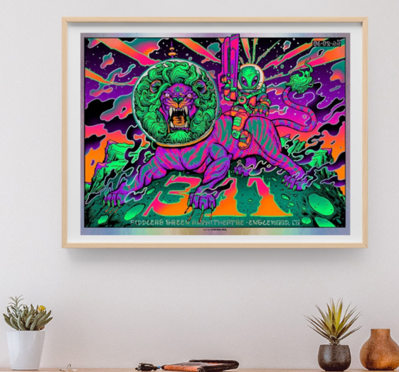 311 - Fiddlers Green Amphitheater Englewood CO, June 3, 2022 NOT FOIL - Live Concert Poster Wall Art Print - 102019